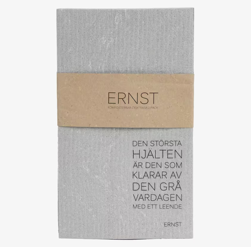 Disktrasa Citat 2-Pack från Ernst i grått med inspirerande citat