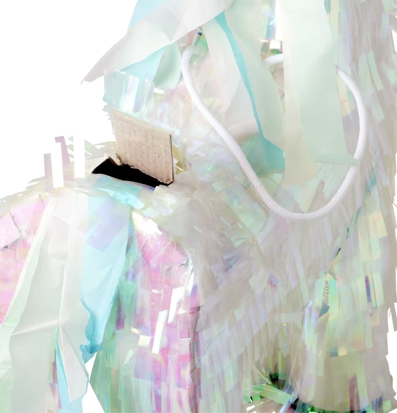 Pinata Enhörning från Rice med holografiskt folie och fransar