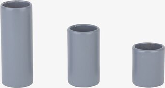 Ljusstump Grå 3-Pack från Ernst i tre olika storlekar