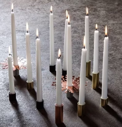 Ljusstump Grå 3-Pack från Ernst i olika ljushållare