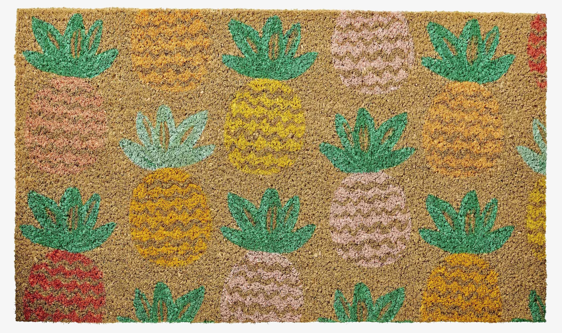 Dörrmatta Pineapple från Rice med färgglada ananasmönster