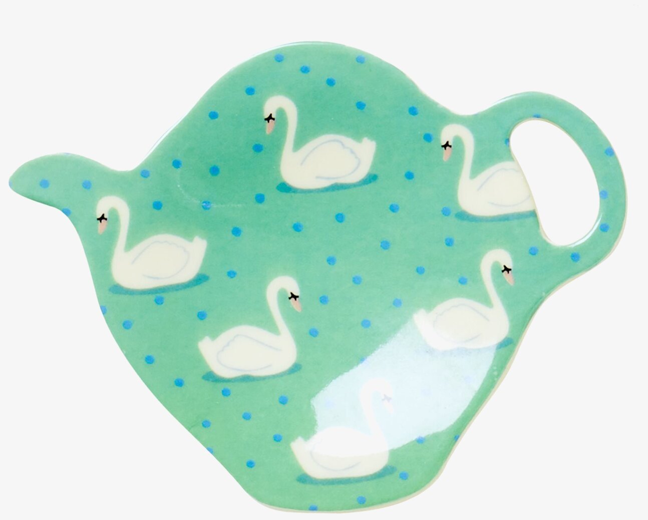 Fat Tepåse från Rice, keramiskt fat med svanmönster