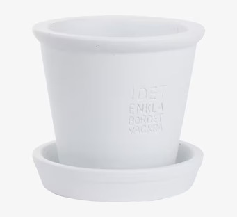 Kruka Inkl Fat Vit Ø20 från Ernst, stilren och funktionell