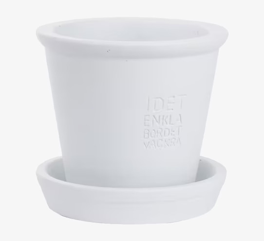 Kruka Inkl Fat Vit Ø20 från Ernst, stilren och funktionell