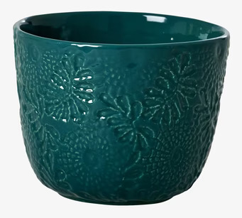 Mugg Embossed Mint från Rice med präglat blommönster