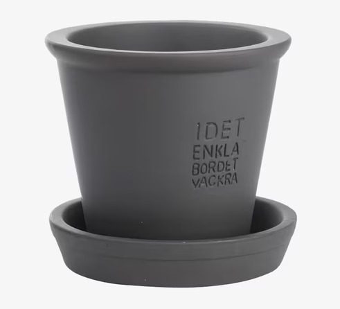 Kruka Inkl Fat Grå Ø20 från Ernst, stilren och funktionell