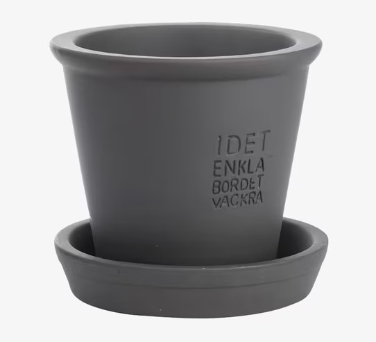 Kruka Inkl Fat Grå Ø20 från Ernst, stilren och funktionell