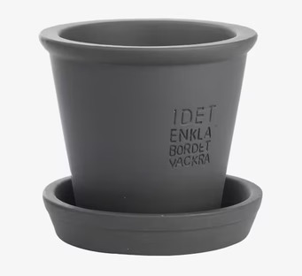 Kruka Inkl Fat Grå Ø15 från Ernst, stilren och praktisk