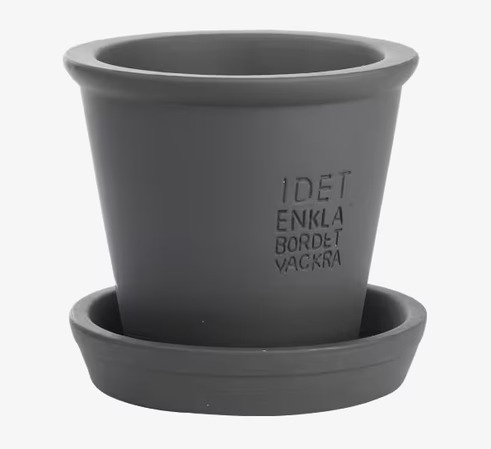 Kruka Inkl Fat Grå Ø15 från Ernst, stilren och praktisk