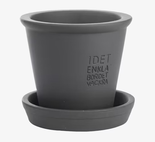 Kruka Inkl Fat Grå Ø15 från Ernst, stilren och praktisk