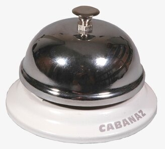 Bordsklocka vit från Cabanaz med metall och plast design