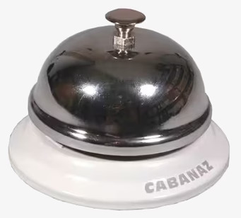 Bordsklocka vit från Cabanaz med metall och plast design