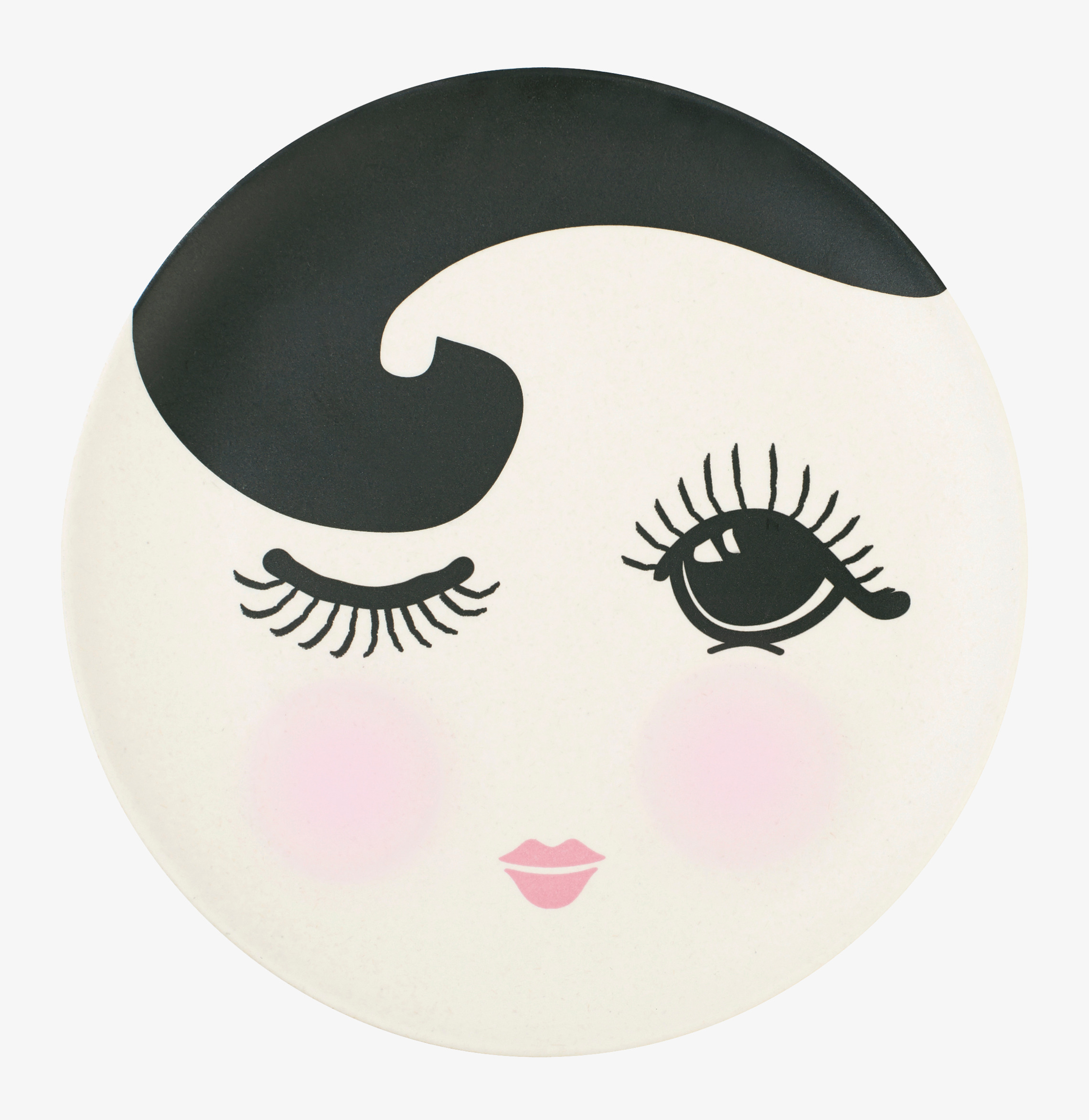 Assiett Flirtig från Miss Etoile med ett flirtigt ansikte