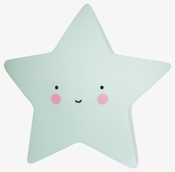 Mini Star Light Mint från A Little Lovely Company, nattlampa
