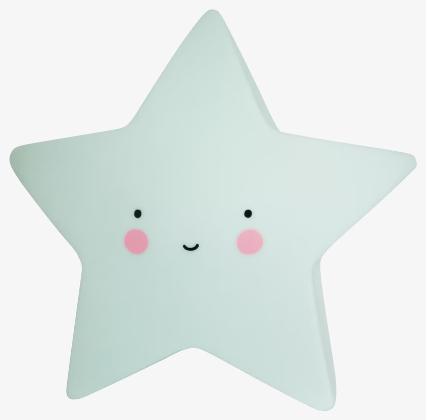 Mini Star Light Mint från A Little Lovely Company, nattlampa