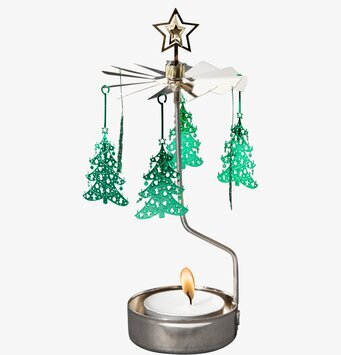 Bild av elegant änglaspel med roterande dekorationer