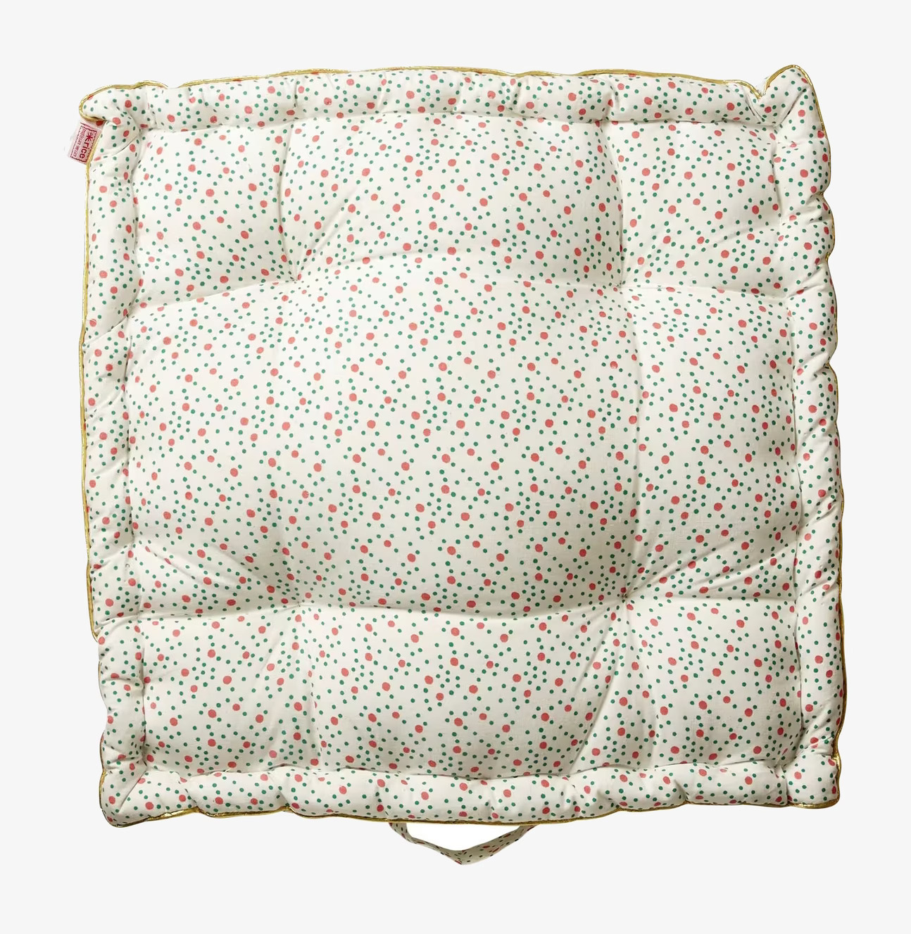 Golvkudde Connecting The Dots från Rice med färgglada prickar