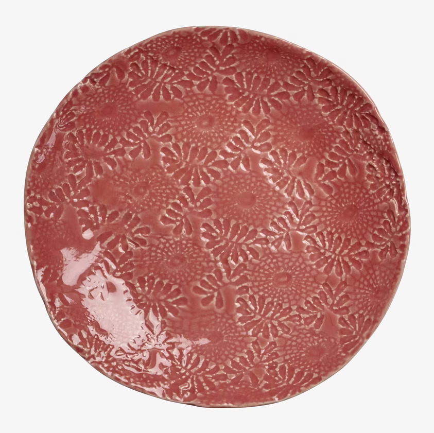 Tallrik Embossed Coral från Rice med präglad korallmönster