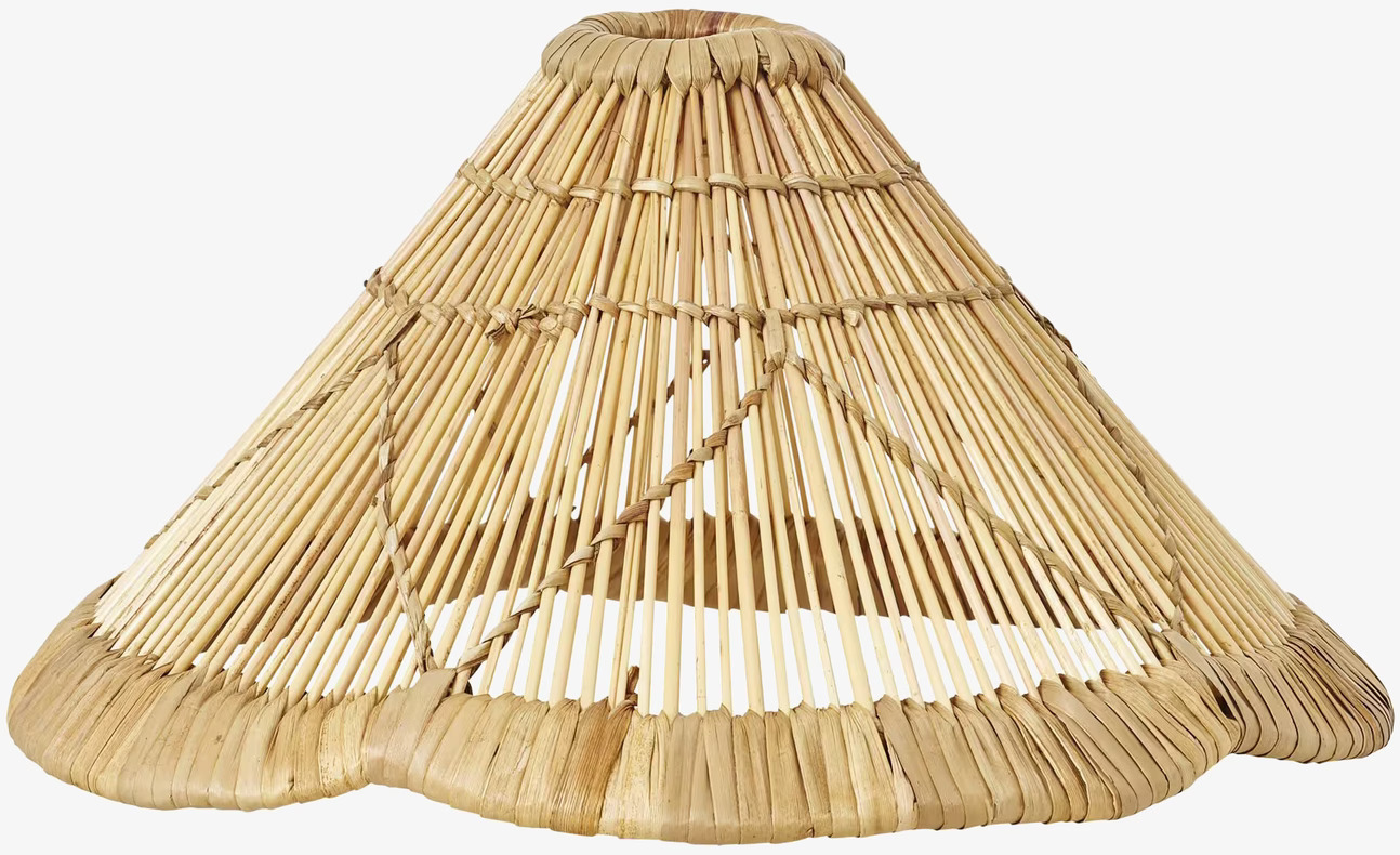 Lampskärm Natural Border från Rice i flätad bambu