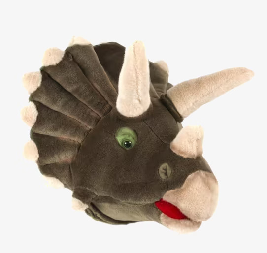 Djurhuvud Dino från Brigbys: Realistisk triceratops väggdekor