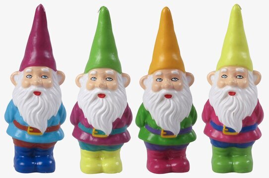Gnome Candles Lime från Rice, fyra färgglada tomteljus
