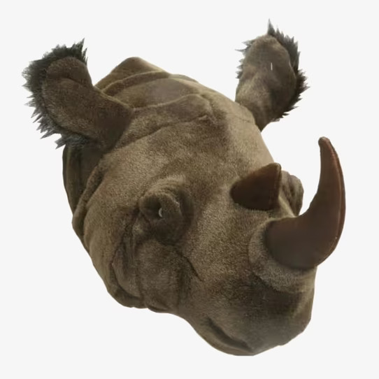 Djurhuvud Noshörning från Brigbys, realistisk väggdekoration