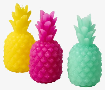 Ljus Pineapple Grön från Rice i ananasform och grön färg