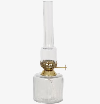 Fotogenlampa Rak Liten från Strömshaga i klart glas