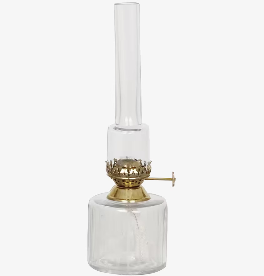 Fotogenlampa Rak Liten från Strömshaga i klart glas