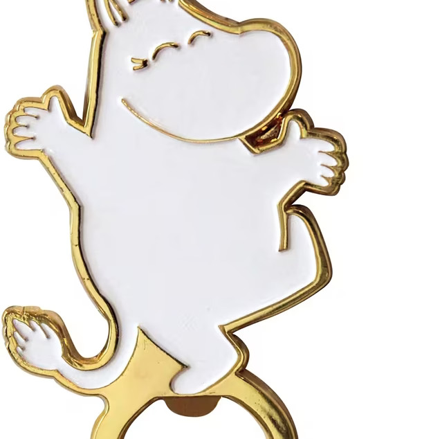 Kapsylöppnare Mumin från Pluto Produkter i vit och guld