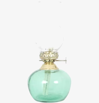 Fotogenlampa Lily Grön/Mässing från Strömshaga