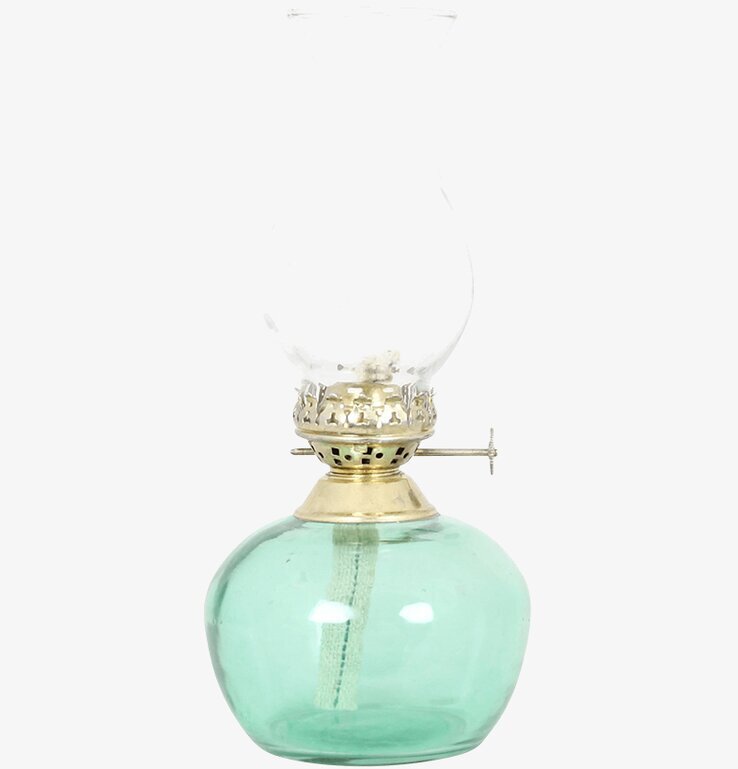 Fotogenlampa Lily Grön/Mässing från Strömshaga