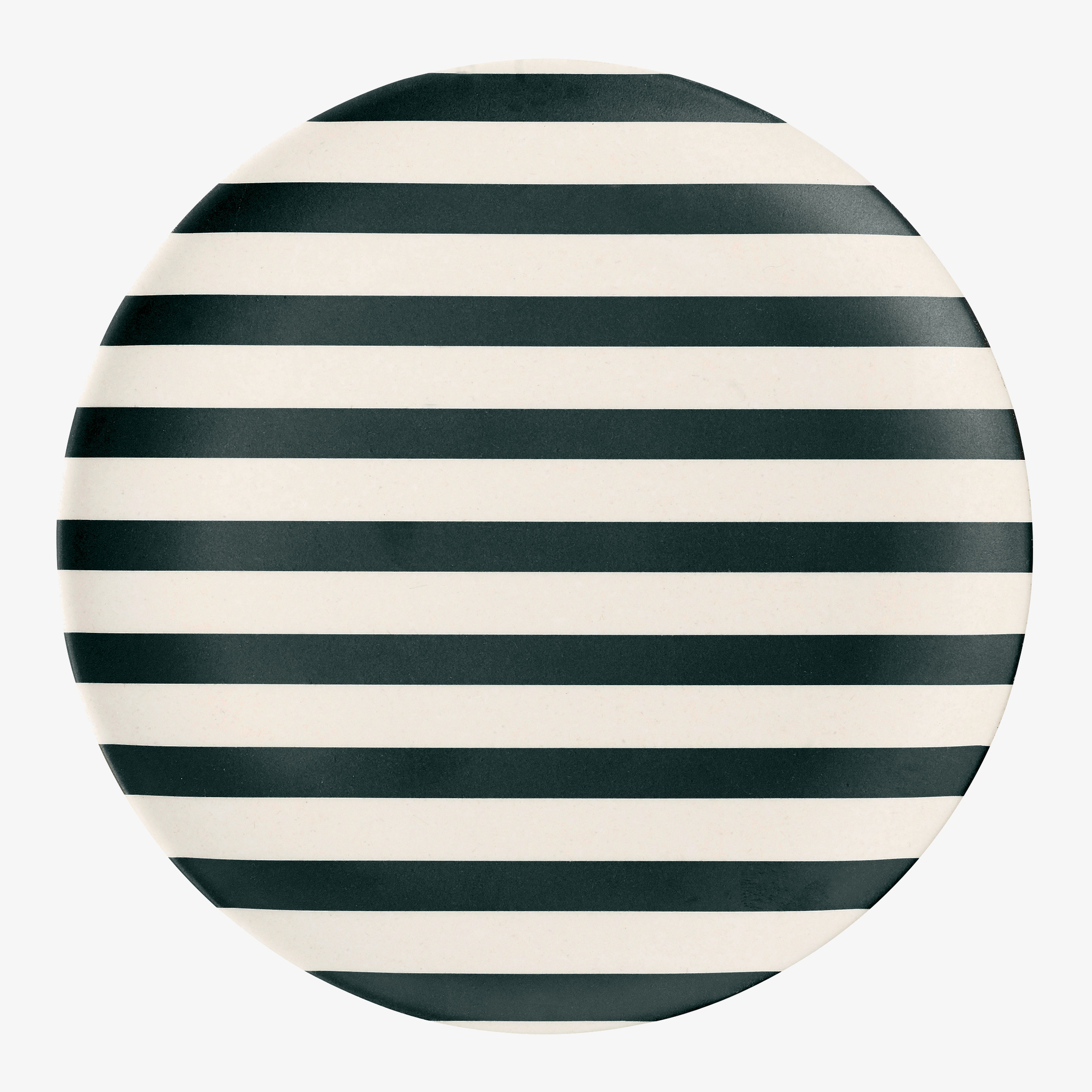 Assiett Black Stripe från Miss Etoile med svartvita ränder
