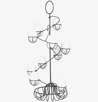 Äggställ Stor från Strömshaga i metalltråd med spiraldesign