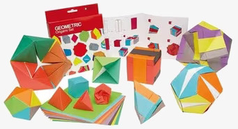 Origami Geometri från Worldwide Co med färgglada papper