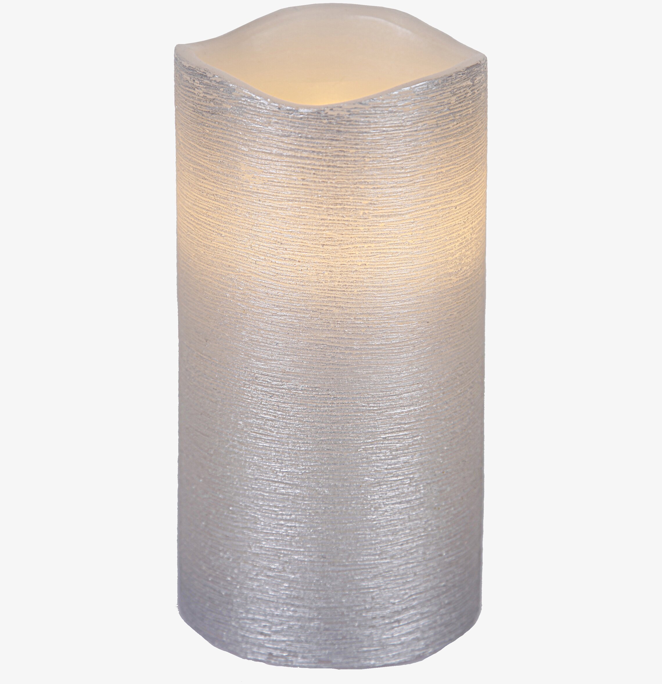 Vaxljus Silver 15 cm från Star Trading med texturerad yta