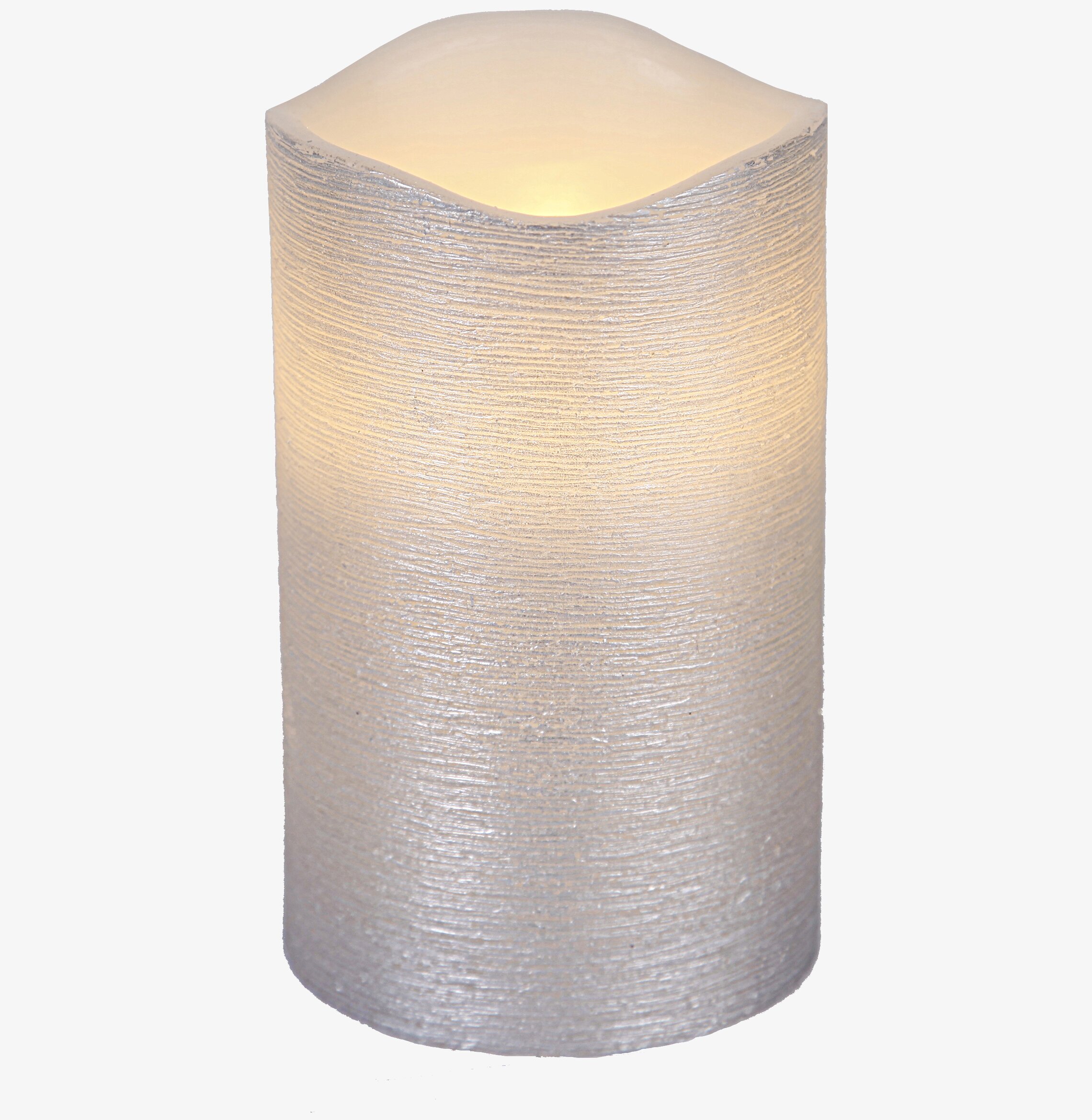 Vaxljus Silver 12,5 cm från Star Trading med LED-lampa